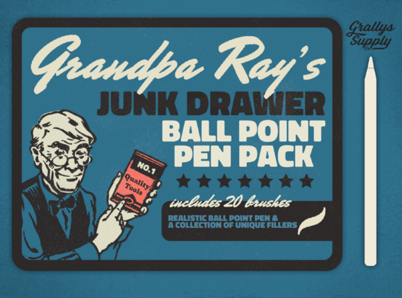 Ball Point Pen Pack for Procreate: Authentic Hand-Drawn Style