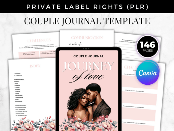 Couple Journal Editable on Canva: A Design Asset for Visual Storytelling