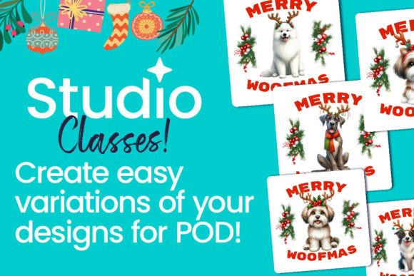 Create Easy Christmas Design Variations for POD