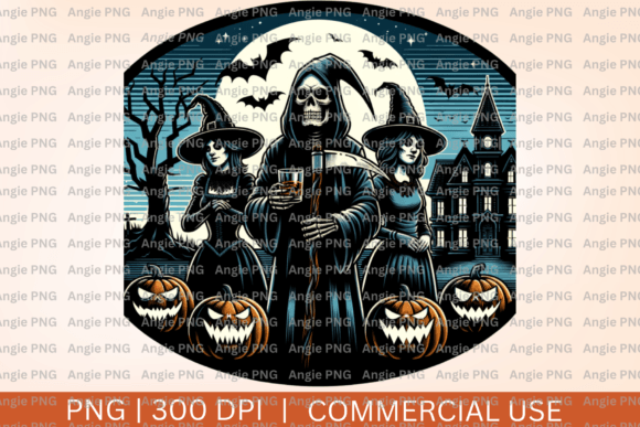 Elevate Your Seasonal Designs with a Halloween Reaper Witch PNG
