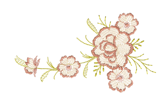 Flowers and Leaves Embroidery Design: A Timeless Asset