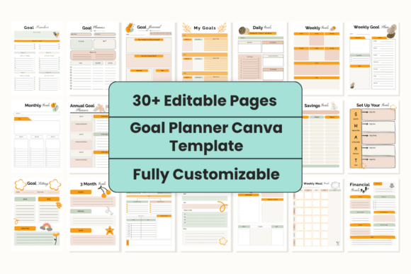 Streamline Your Ambitions with a Customizable Goal Planner Canva Template