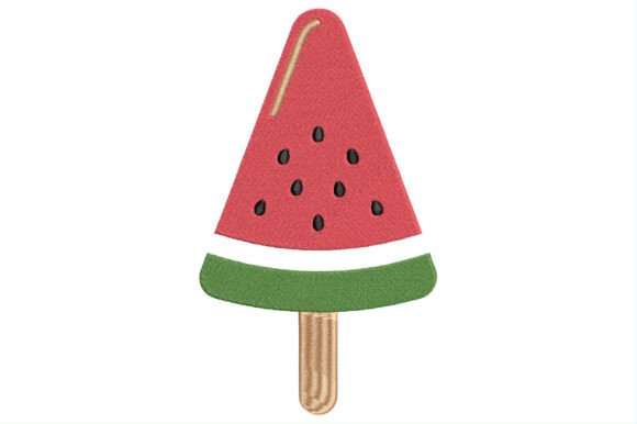 Watermelon Popsicle Embroidery Design: A Fresh Visual Asset