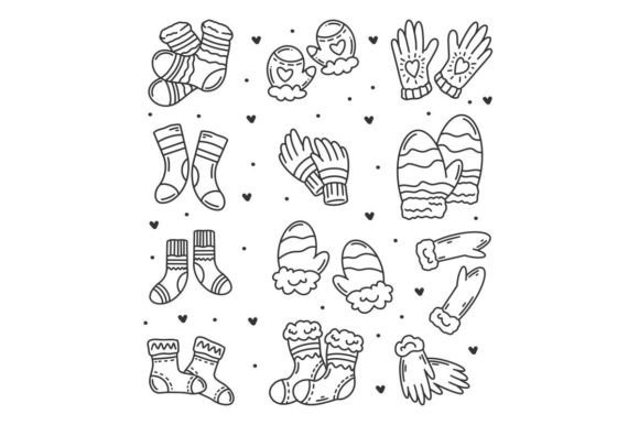 Winter Socks and Gloves Hand Drawn: Elevate Your Seasonal Designs